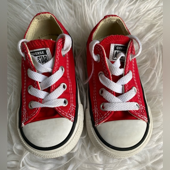 Converse Other - Toddler Red Low Top Converse Sneakers